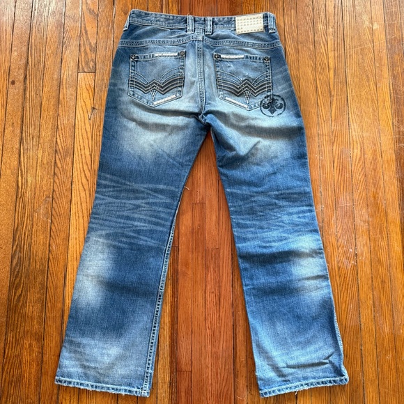 Y2K Affliction Black Premium Cooper Cut Vintage Denim Jeans - Picture 10 of 16